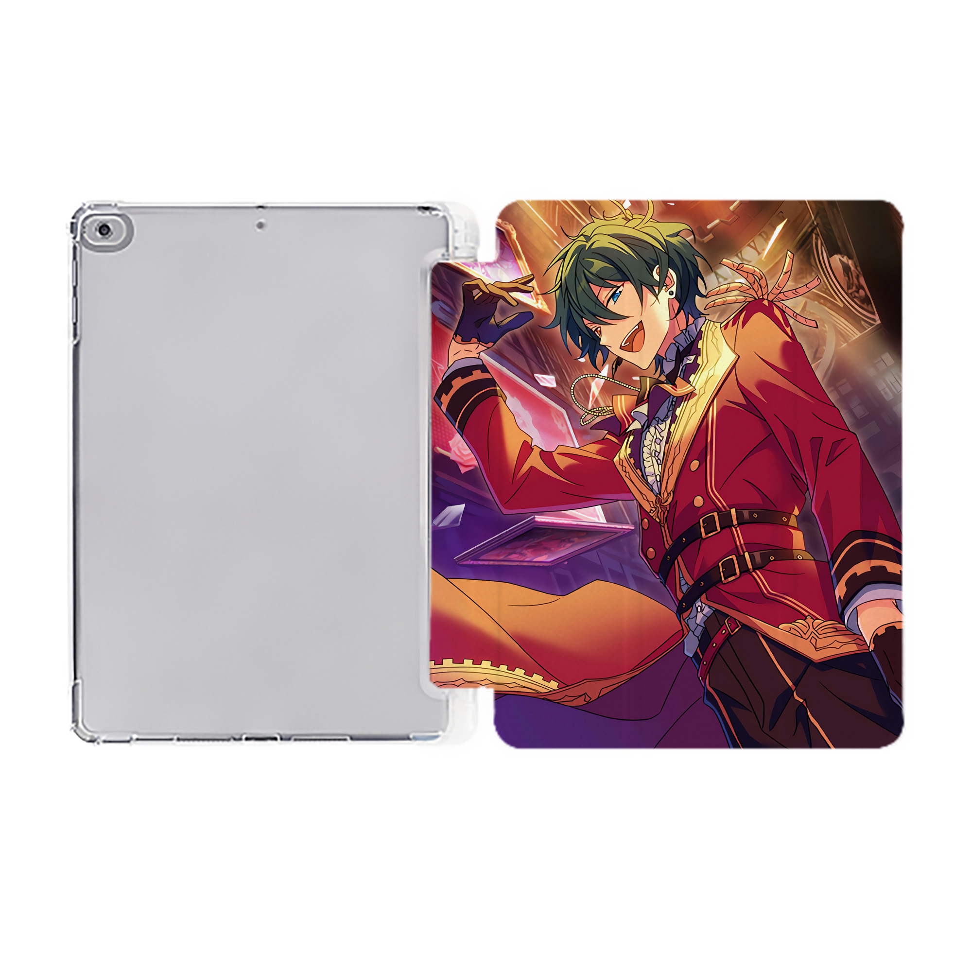（画像用） あんさんぶるスターズ! Ensemble Stars IPad ケース ペン収納付き 三つ折りスタンド PUレザー×シリコン 対応機種9.5/10.5/10.9インチ